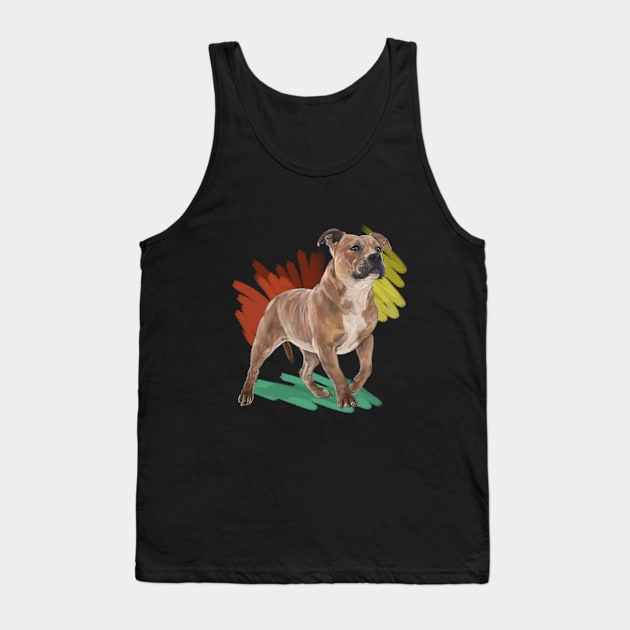 The Staffordshire Bull Terrier Tank Top by Elspeth Rose Design